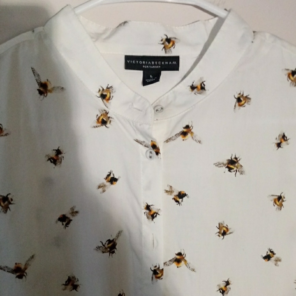 Victoria Beckham Bee Print Dress Blouse 🐝